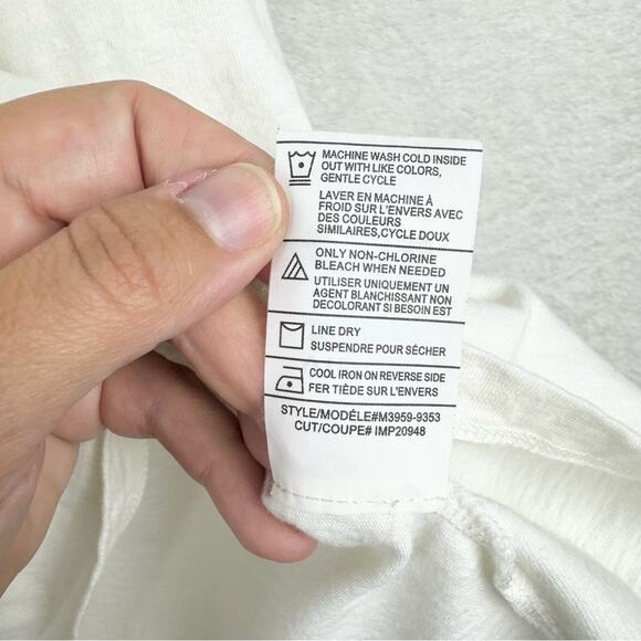 VINCE  Distressed Muscle Tank Top In White Size L Sporty Athleisure Casual Layer - Picture 11 of 13